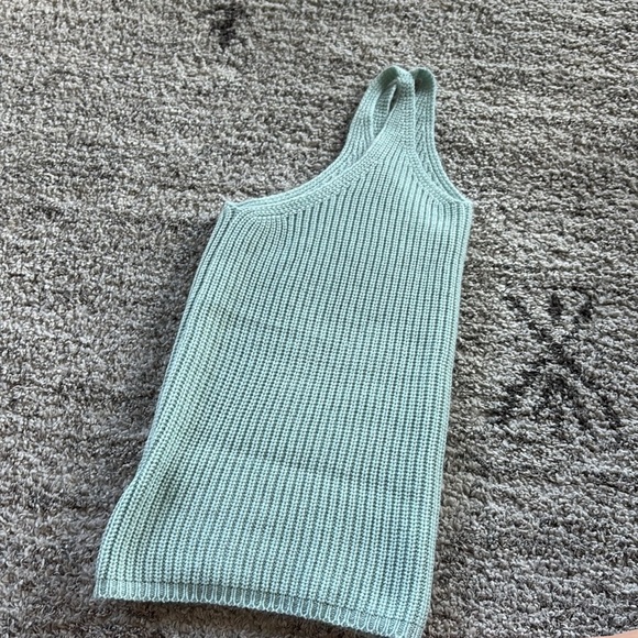 Mint Green Knit Tank Top 
Vneck Vback Lightweight perfect for summer or layering - Picture 10 of 10